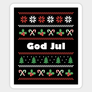 Norwegian Christmas God Jul Sticker